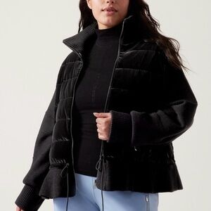 Athleta womens hangover hybrid black jacket size medium